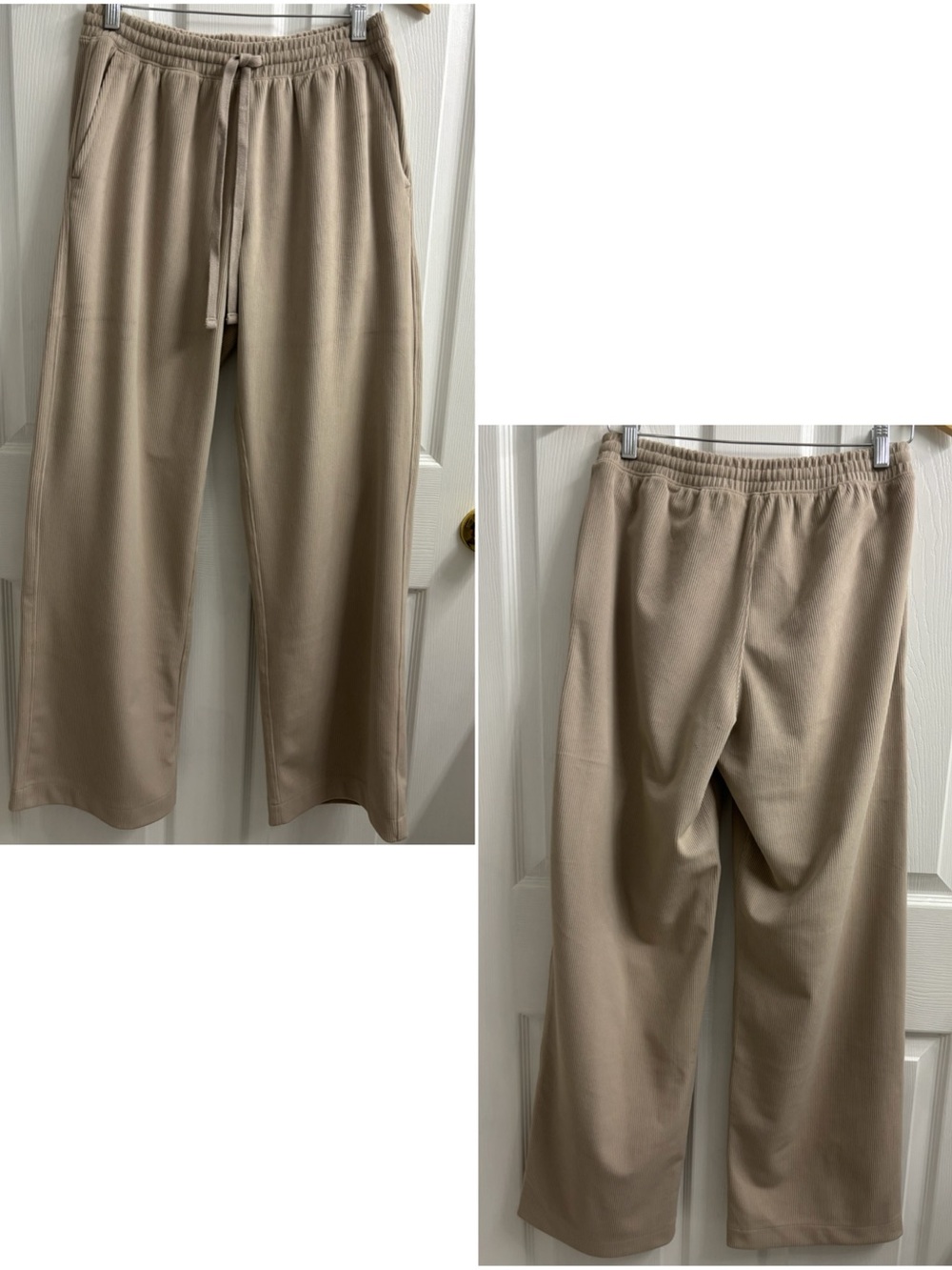 YPB Lounge Set Abercrombie & Fitch Tan Small Sweatpants Sweatshirt Casual Taupe - Picture 5 of 7